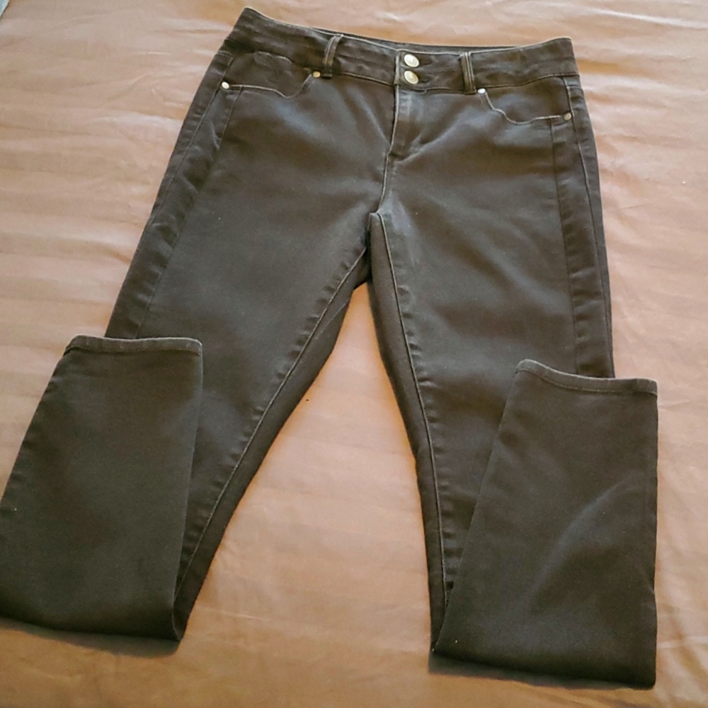 Ladies d.jeans, brushed black stretch, size 6